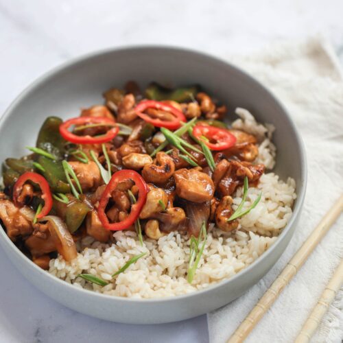 healthy cashew chicken stir fry recipe