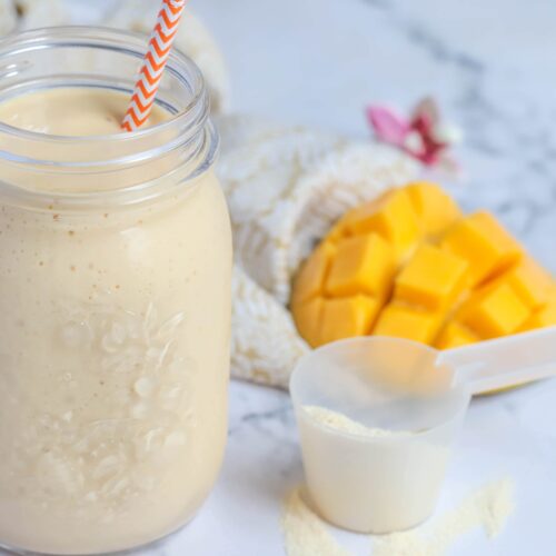 Mango Vanilla Protein Powder Smoothie