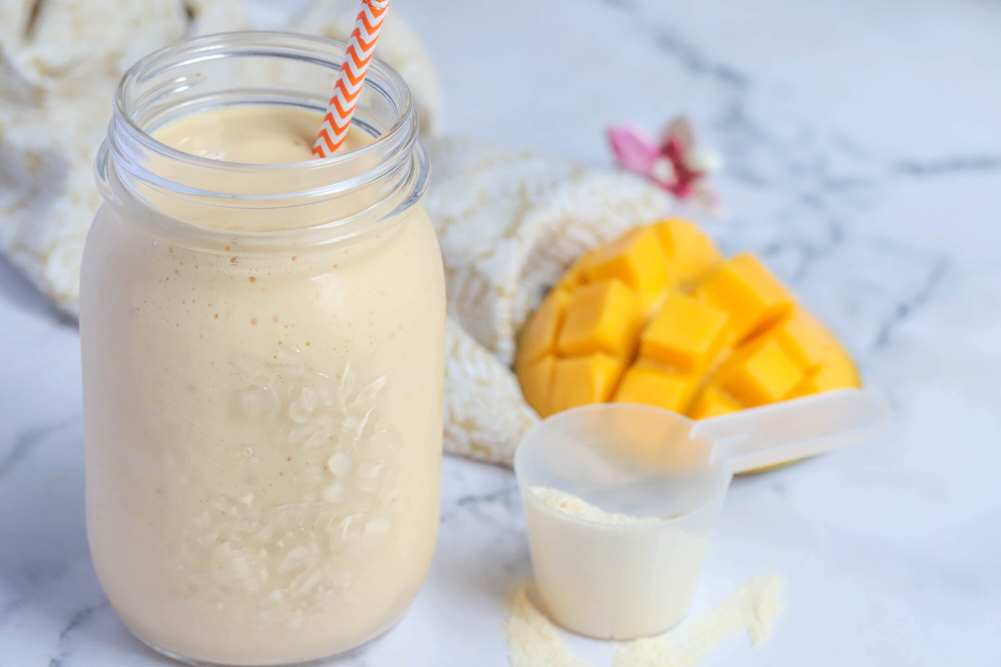 Mango Vanilla Protein Powder Smoothie